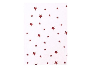 Dāvanu kraftpapīrs rullī Zvaigznes, 100x500cm, balts