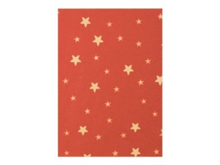 Dāvanu kraftpapīrs rullī Zvaigznes, 100x500cm, sarkans