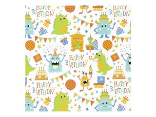 Gift wrapping paper Birthday, 50x 500 cm