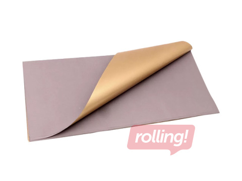 Dāvanu papīrs, divpusīgs, 58x58cm, 20 loksnes, sarkans/zelta