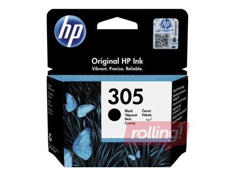 Tintes kasete HP 305, melna (120 lpp)
