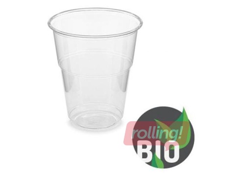 Glāzes plastmasas BIO, 500ml, 50 gab. 