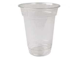 Glāzes, plastmasas PET, caurspīdīgas, 300/ 425 ml, Ø95mm, 50 gab.