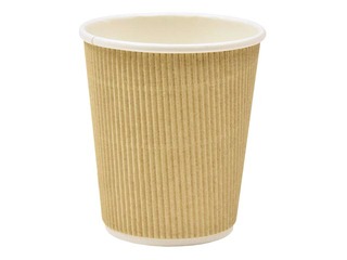 Papīra krūze ar reljefu, brūnas, ø80mm, 250ml, 25 gab.