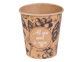 Paper cups All You Need, ø80mm, 250 ml, brown, 100 pcs.