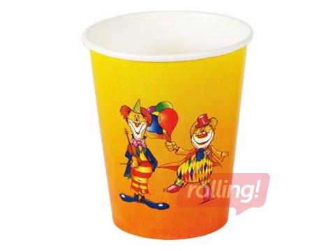 Glāzes papīra Clown, 200ml, 10 gab.