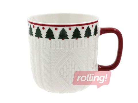 Krūze Toro Ziemassvētku adījums, keramika, balta, 330ml