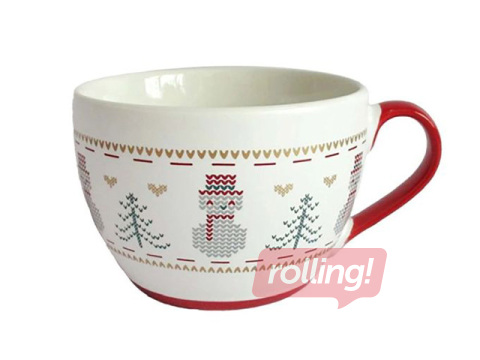 Krūze Toro Ziemassvētku raksts sniegavīri, keramika, 470ml