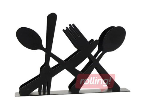 Salvešu turētājs Prymus-AGD, nerūsžējoša tērauda, melns, 12.5x8.5x4.5cm