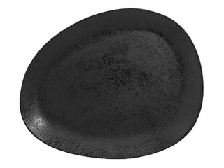 Šķīvis Shaped, deserta, porcelāna, melns, 27x21.5cm