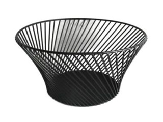 Grozs Kitchisimo, augļiem, melns, metāla, Ø25.5x13cm