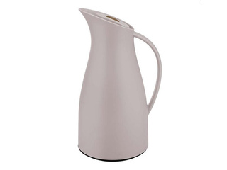 Termokrūze Kitchisimo ar spiedpogu, stikls-plastmasa, bēša, 950ml