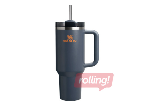 Termokrūze Stanley, Quencher H2.0​ Flowstate, ar salmiņu, pelēka, 1.18l