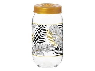 Jar with plastic lid Gold Leaf, 1L, glass