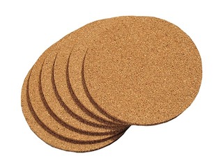 Paliktņi krūzēm, korķa ø10cm, 6gab.