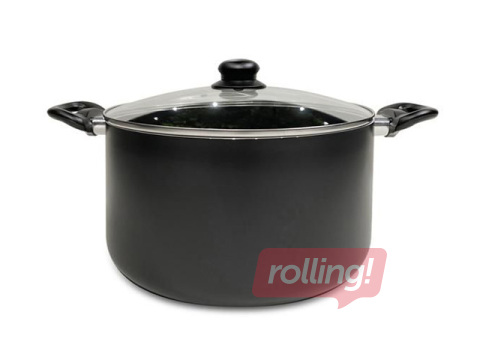 Katls ar vāku Kitchisimo Nero, Ø28x15cm/8,5L, melns
