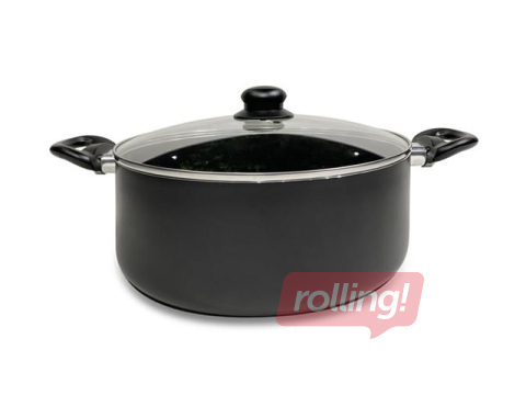 Katls ar vāku Kitchisimo, Ø28x11cm/6L, melns