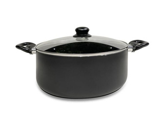 Katls ar vāku Kitchisimo, Ø28x11cm/6L, melns