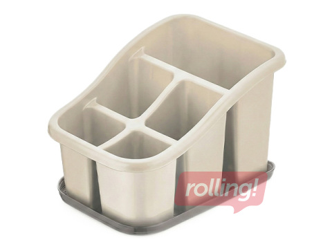 Galda piederumu turētājs Dunyaplastik, ar paplāti, dažādas krāsas