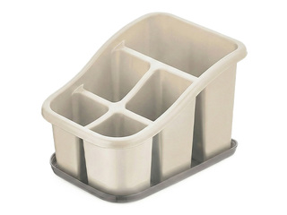 Galda piederumu turētājs Dunyaplastik, ar paplāti, dažādas krāsas