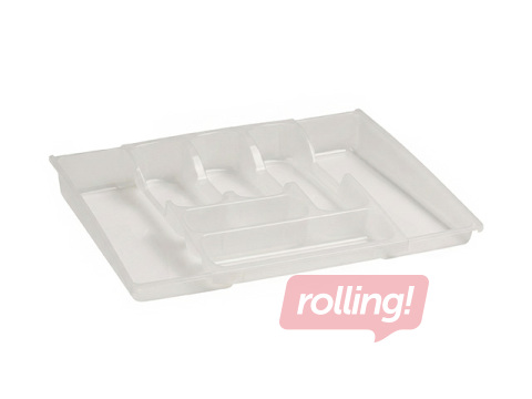 Galda piederumu organizators Curver, izvelkams, caurspīdīgs, 42x30x6.4cm