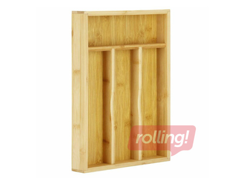 Galda piederumu organizators Springos, bambusa, 34x25x4.5cm