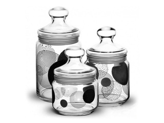 Uzglabāšanas trauks Luminarc Constellation, Black Club, ar vāku, stikla, 0.5l