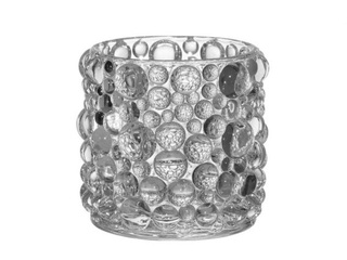 Svečturis 4 Living Pisara, stikls, caurspīdīgs, Ø8.5×8cm