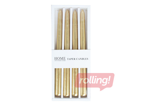 Svece Carola, zelta pērle, 25cm, 4 gab.