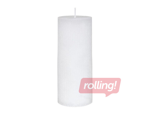 Svece Essence, Rustika, balta, Ø6x15cm