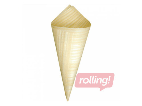 Trauki uzkodām,17 cm, koka, konuss, 50 gab.