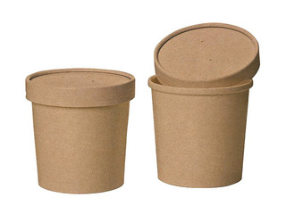 Bļodas ar vāku, 470 ml., 25 gab., brūnas