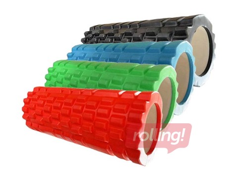 Masāžas rullis, gofrēts, PVC, dažādas krāsas, 33x14cm