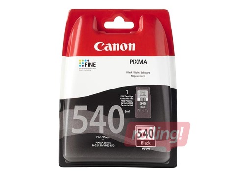 Tintes kasete CANON PG-540, melna, (180 lpp.)