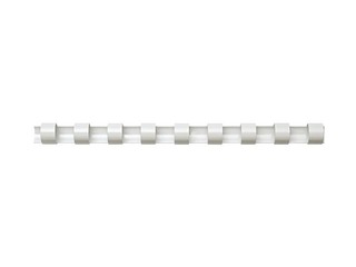 Plastmasas spirāles Fellowes, 6 mm, 100 gab., baltas