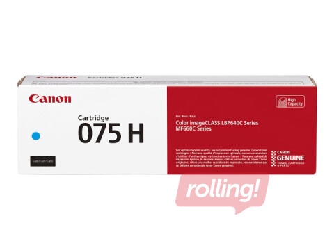 Tonera kasete Canon 075H, ciānzila (2500 lpp)