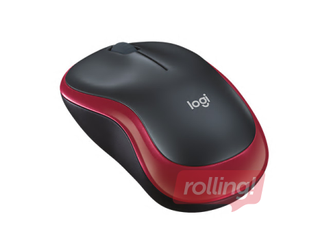Bezvadu datorpele Logitech M185 melna / sarkana