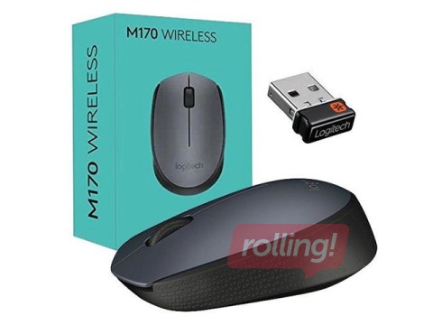 Bezvadu datorpele LOGITECH M170 Wireless Mouse, Grey