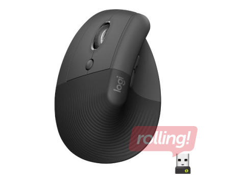 Logitech Lift for Business, Vertical mouse, 6 buttons, Bluetooth, Left Hand