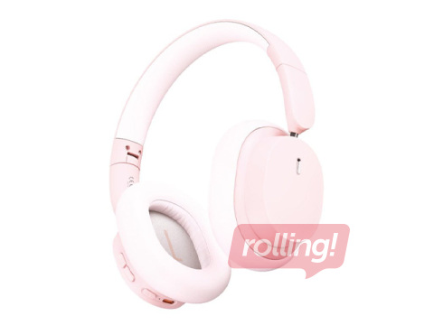 Bezvadu austiņas ar mikrofonu Baseus Bowie D05 Bluetooth 5.2 (rozā-zelta)