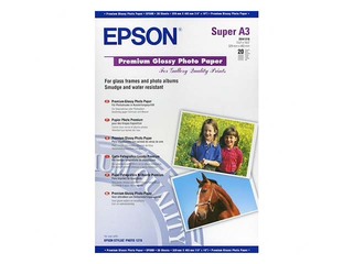 Foto papīrs, glancēts Epson Premium Super A3+, 250g/m2, 20 loksnes
