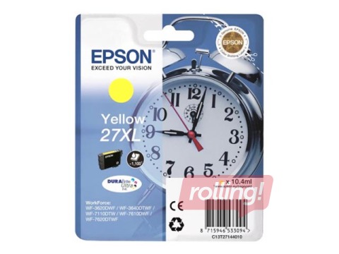 Tintes kasete Epson 27XL dzeltena, WF-7110DTW, 10.4 ml