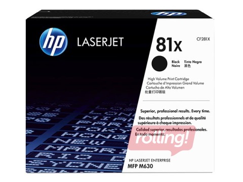 HP 81X Black Toner LJ Enterprise MFP M630 (25000 pgs)