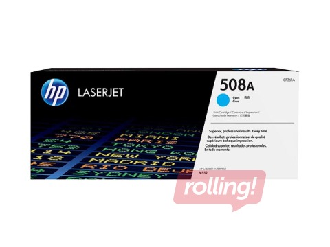 Tonera Kasete HP 508A, ciānzila (5000 lpp.)