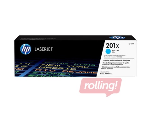 Tonera Kasete HP CF401X (201X), Ciānzila (2300 lpp)