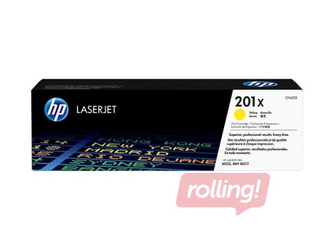 Tonera Kasete HP CF402X (201X), Dzeltena (2300 lpp)