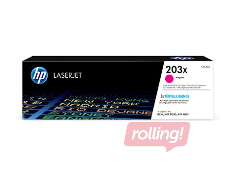 Tonera kasete HP No.203X, Fuksīna sarkana (2500 lpp)
