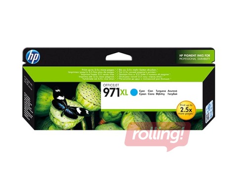 Ink Cartridge HP 971XL for Officejet Pro X series, Cyan (6.600 pages)