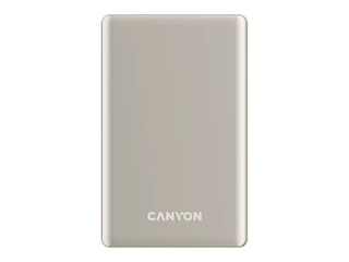 Magnētiskais mobilais lādētājs Canyon, OnPower 505 slim, MagSafe PD 20W, 5000mAh, bēšs