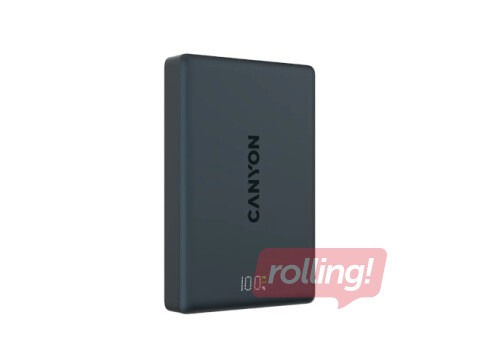 Canyon OnPower 511 Magnētiskā Bezvadu uzlādes baterija PD 20W, 10000mAh, MagSafe, melna